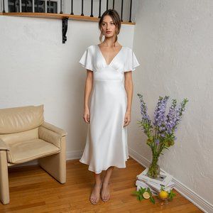The Noora Dress in Ivory